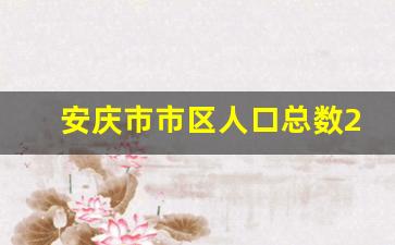 安庆市市区人口总数2023年_安徽人口最多的市