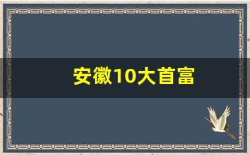 安徽10大首富