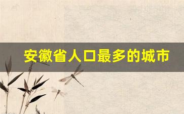 安徽省人口最多的城市_阜阳人口全国第一