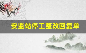 安监站停工整改回复单_安监局回复报告