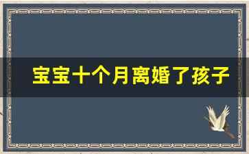 宝宝十个月离婚了孩子判给谁家_离婚孩子十个月