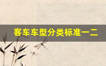 客车车型分类标准一二三四_大于6米的客车分为几类