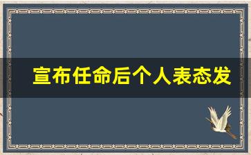 宣布任命后个人表态发言_最经典的简短任职发言