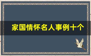 家国情怀名人事例十个