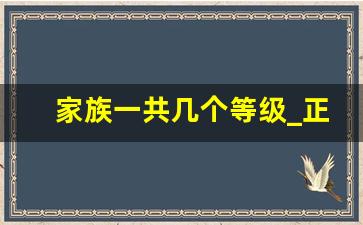 家族一共几个等级_正规家族职位表