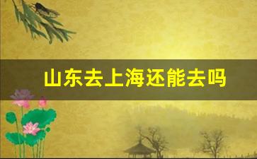 山东去上海还能去吗