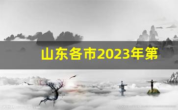 山东各市2023年第二季度GDP_山东省第二季度gdp排名