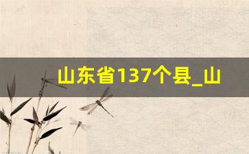 山东省137个县_山东县级市排名