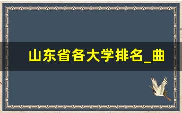 山东省各大学排名_曲阜师范大学全国排名