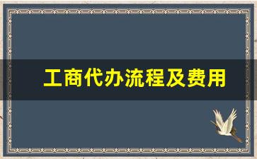 工商代办流程及费用