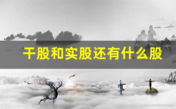 干股和实股还有什么股_实股和干股优劣