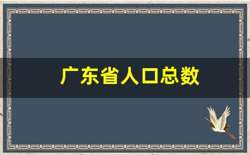 广东省人口总数