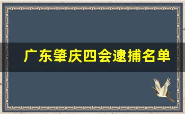 广东肇庆四会逮捕名单_四会黑道大哥有几位