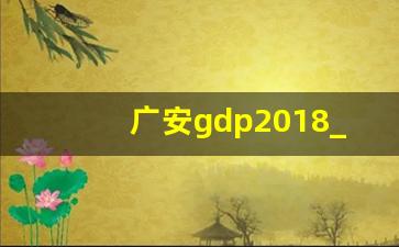 广安gdp2018_广安人口2019