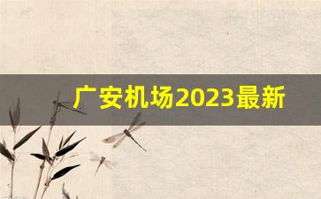 广安机场2023最新规划图