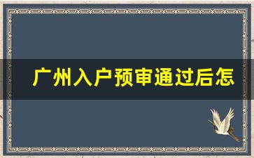 广州入户预审通过后怎么办