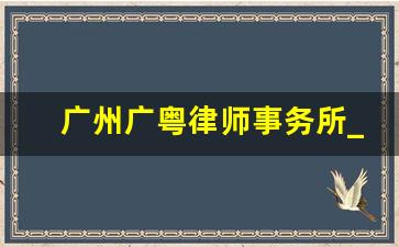 广州广粤律师事务所_广东金粤律师事务所