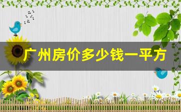 广州房价多少钱一平方2023_房子还会降价吗2024年