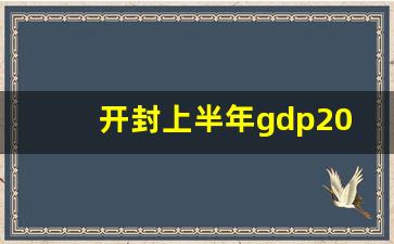 开封上半年gdp2023