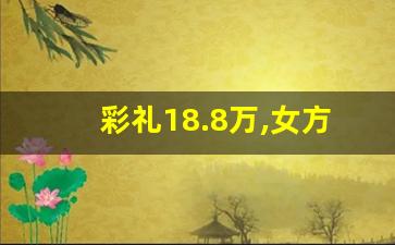 彩礼18.8万,女方陪嫁多少