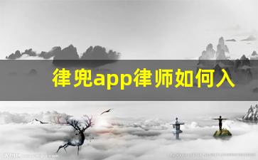 律兜app律师如何入驻