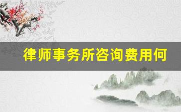 律师事务所咨询费用何时收取