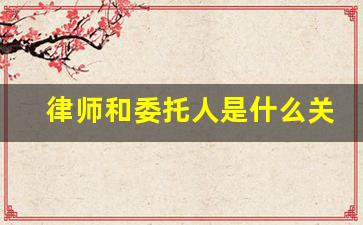 律师和委托人是什么关系_律师委托人一般是谁