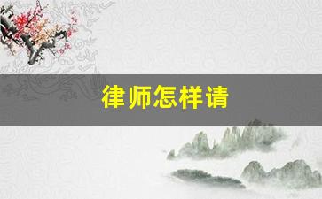 律师怎样请