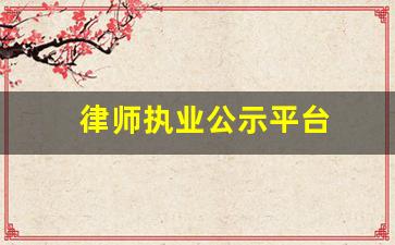 律师执业公示平台