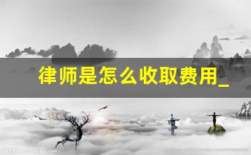 律师是怎么收取费用_律师费用计算方法