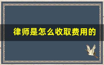 律师是怎么收取费用的_找律师去哪里找