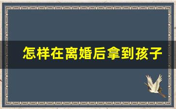 怎样在离婚后拿到孩子的抚养权_离婚想要孩子抚养权该做哪些准备