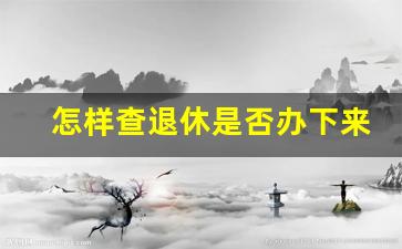 怎样查退休是否办下来_人社局审核退休档案严格吗