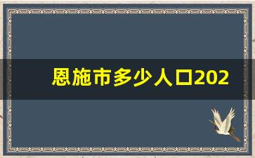 恩施市多少人口2023年