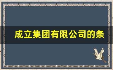 成立集团有限公司的条件