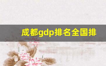 成都gdp排名全国排名_成都经济排名