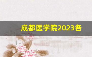 成都医学院2023各专业录取分数线