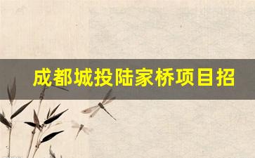 成都城投陆家桥项目招标_金牛区陆家桥村最新规划