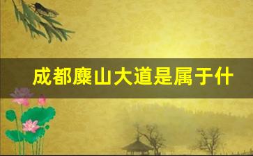 成都麋山大道是属于什么区_麓山大道