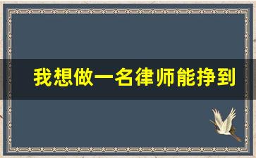 我想做一名律师能挣到钱吗_做律师很赚钱吗