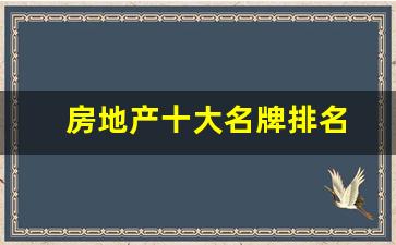 房地产十大名牌排名