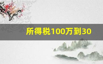 所得税100万到300万最新政策