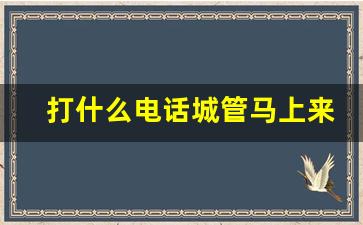 打什么电话城管马上来_怎么查当地城管电话