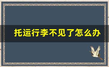 托运行李不见了怎么办