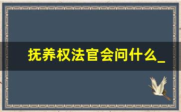 抚养权法官会问什么_抚养权纠纷开庭时都会问什么