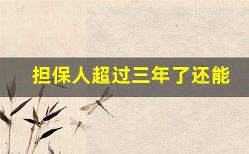 担保人超过三年了还能起诉吗_替别人担保30万自己好贷款吗