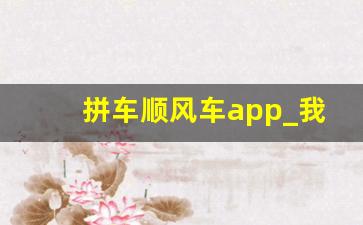 拼车顺风车app_我找顺风车电话号码