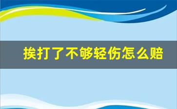 挨打了不够轻伤怎么赔偿