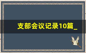 支部会议记录10篇_主题党日活动100例