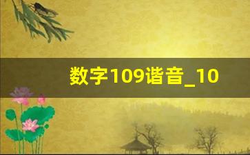 数字109谐音_109是吉祥数字吗